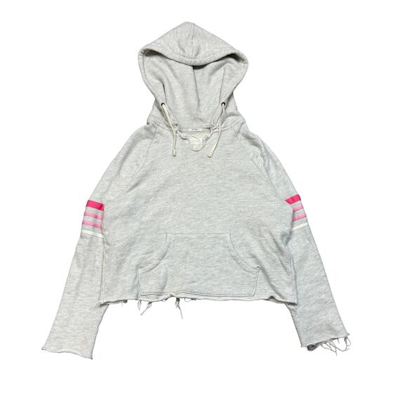 Mother Square Tear Cropped Hoodie Sweatshirt Women's Large - Picture 1 of 9